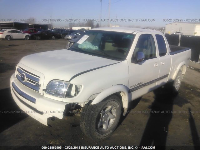 5TBBT44103S343525 - 2003 TOYOTA TUNDRA ACCESS CAB SR5 WHITE photo 2