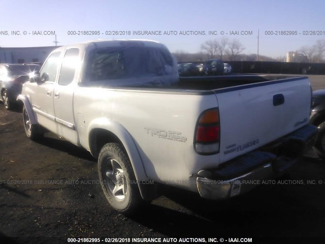 5TBBT44103S343525 - 2003 TOYOTA TUNDRA ACCESS CAB SR5 WHITE photo 3
