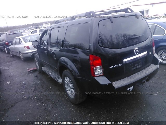 5N1AR18B29C616750 - 2009 NISSAN PATHFINDER S/LE/SE BLACK photo 3