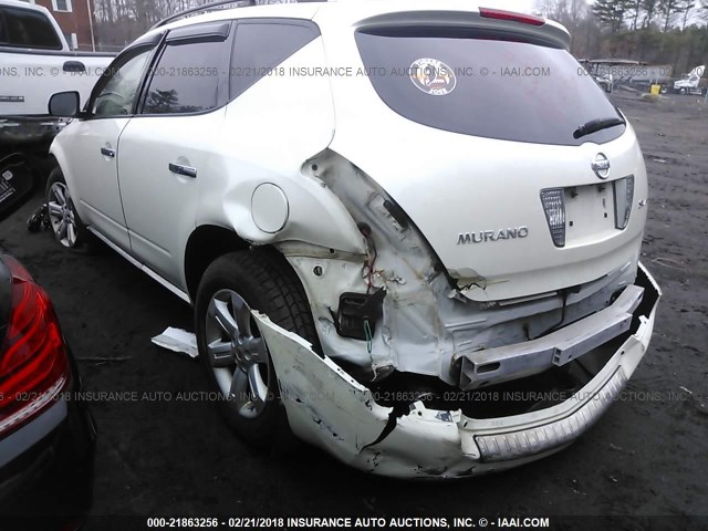 JN8AZ08W87W667333 - 2007 NISSAN MURANO SL/SE/S WHITE photo 3