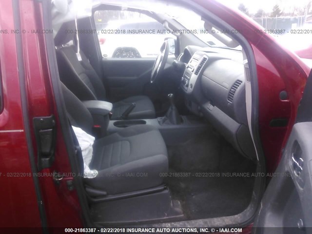 1N6BD0CT9FN709490 - 2015 NISSAN FRONTIER S/SV MAROON photo 5