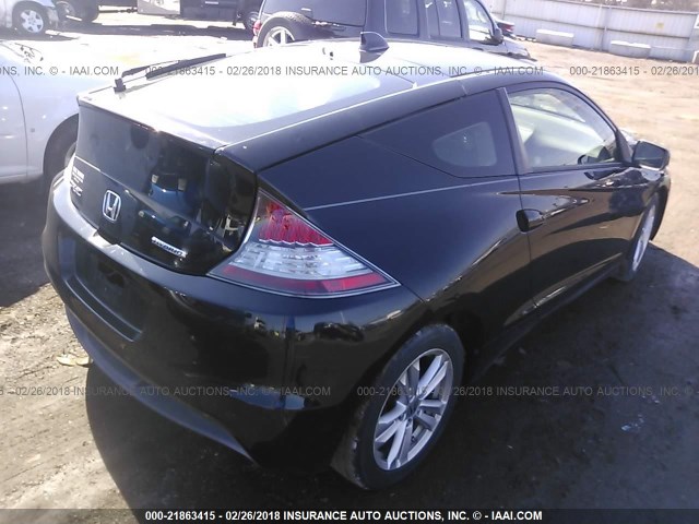 JHMZF1D63CS003654 - 2012 HONDA CR-Z EX BLACK photo 4