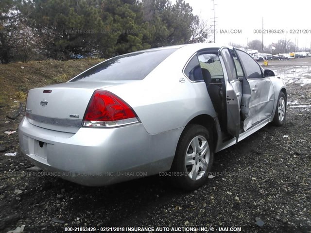 2G1WB57K391276952 - 2009 CHEVROLET IMPALA LS SILVER photo 4