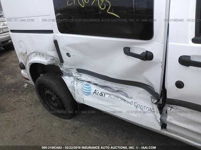 NM0LS6BN1DT165625 - 2013 FORD TRANSIT CONNECT  WHITE photo 6