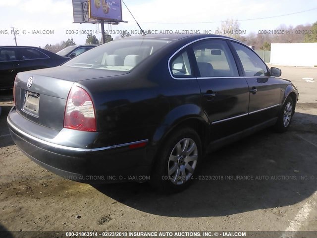 WVWPD63B02P346417 - 2002 VOLKSWAGEN PASSAT GLS GRAY photo 4