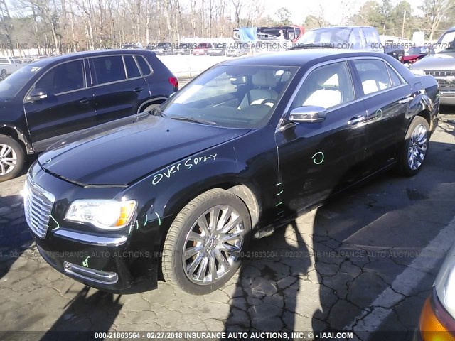 2C3CCAAG5EH328348 - 2014 CHRYSLER 300 BLACK photo 2