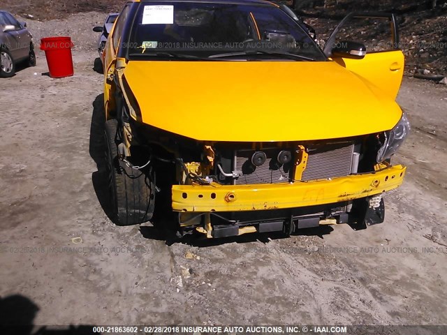 JTKJF5C75C3026758 - 2012 TOYOTA SCION TC 黄色 照片 6