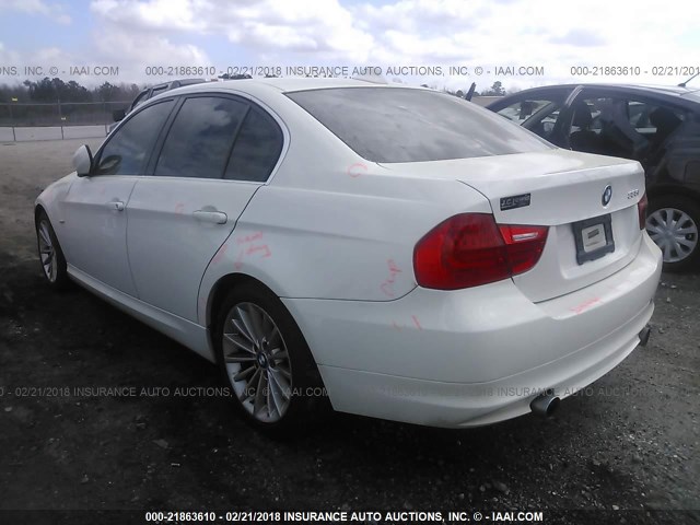 WBAPM73569A365533 - 2009 BMW 335 WHITE photo 3