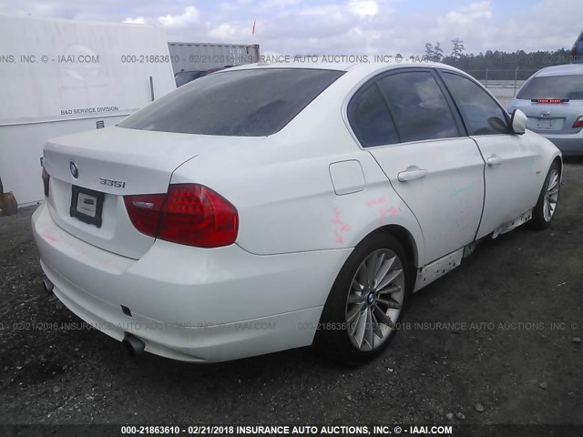 WBAPM73569A365533 - 2009 BMW 335 WHITE photo 4