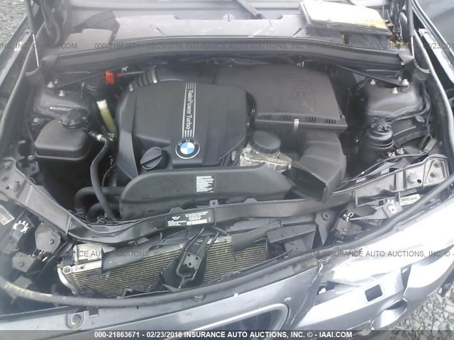 WBAVM5C56EVV92624 - 2014 BMW X1 XDRIVE35I GRAY photo 10