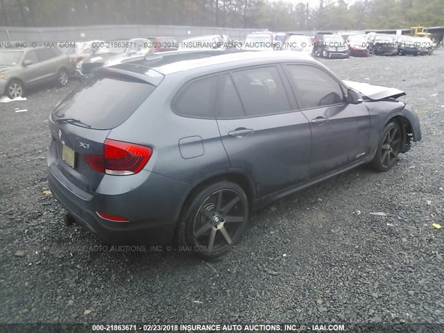 WBAVM5C56EVV92624 - 2014 BMW X1 XDRIVE35I GRAY photo 4