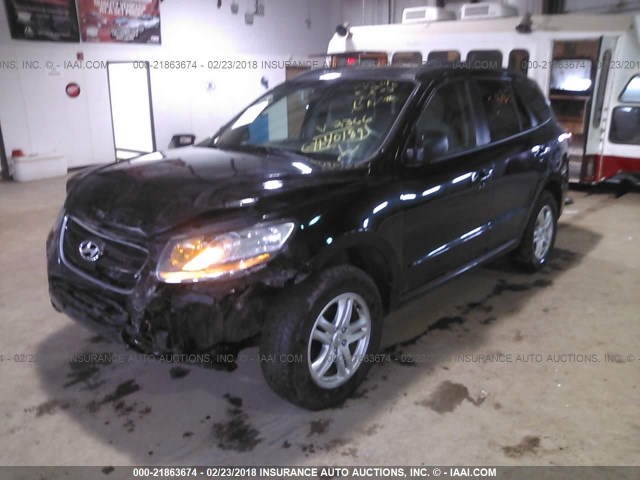 5XYZG3AB4BG002366 - 2011 HYUNDAI SANTA FE GLS BLACK photo 2