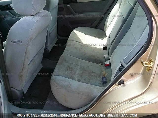 KL5JD56Z85K099678 - 2005 SUZUKI FORENZA S GOLD photo 8