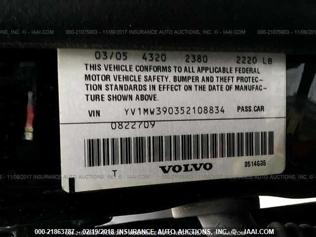 YV1MW390352108834 - 2005 VOLVO V50 2.4I BLACK photo 9