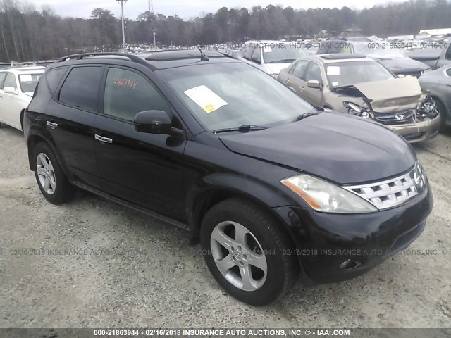 JN8AZ08W03W230131 - 2003 NISSAN MURANO SL/SE BLACK photo 1