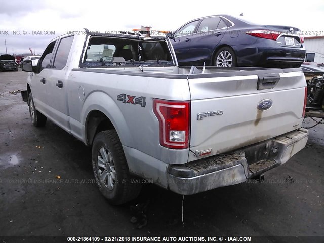 1FTFW1EF0FKD34375 - 2015 FORD F150 SUPERCREW SILVER photo 3