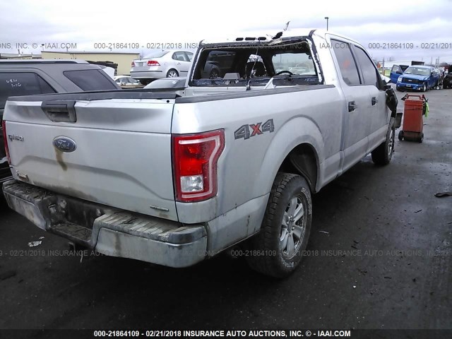1FTFW1EF0FKD34375 - 2015 FORD F150 SUPERCREW SILVER photo 4