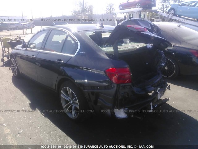 WBA8E1C58JA159696 - 2018 BMW 330E BLACK photo 3