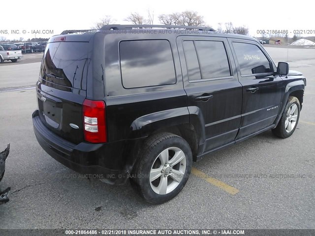 1C4NJPFBXED508237 - 2014 JEEP PATRIOT LATITUDE BLACK photo 4