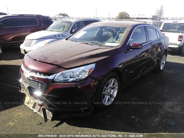 1G11C5SL1FF343480 - 2015 CHEVROLET MALIBU 1LT 栗色 照片 2