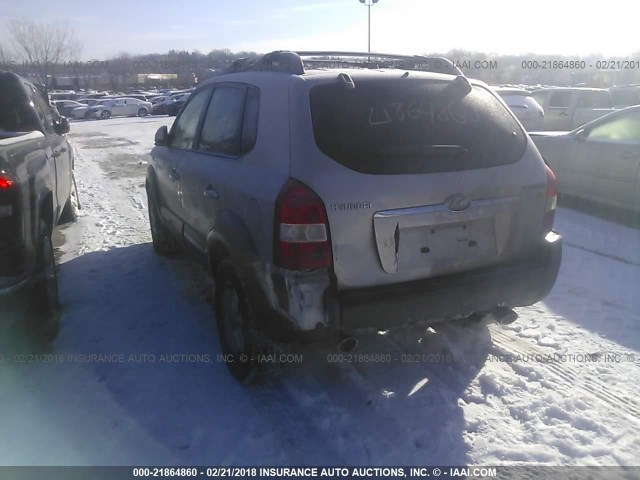 KM8JN12D25U108059 - 2005 HYUNDAI TUCSON GLS/LX SILVER photo 3