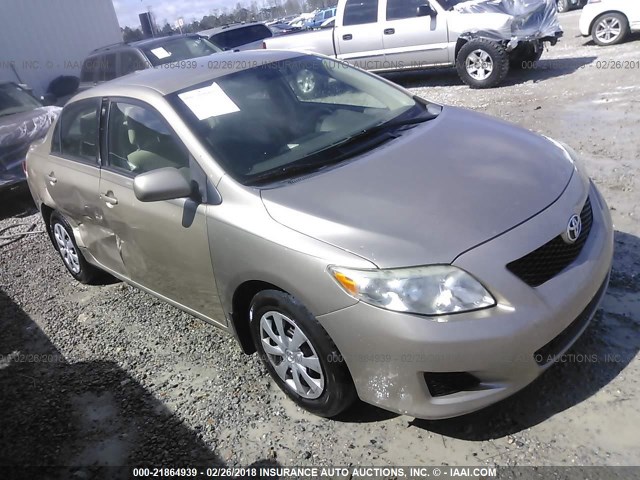 2T1BU40E79C122700 - 2009 TOYOTA COROLLA S/LE/XLE GOLD photo 1