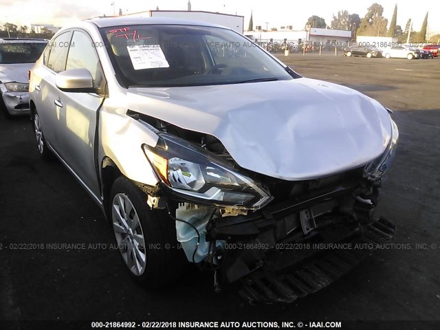 3N1AB7AP8GY214773 - 2016 NISSAN SENTRA S/SV/SR/SL SILVER photo 1