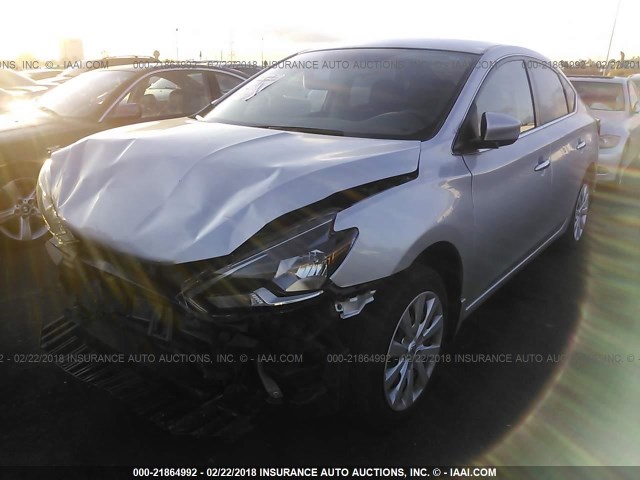 3N1AB7AP8GY214773 - 2016 NISSAN SENTRA S/SV/SR/SL SILVER photo 2