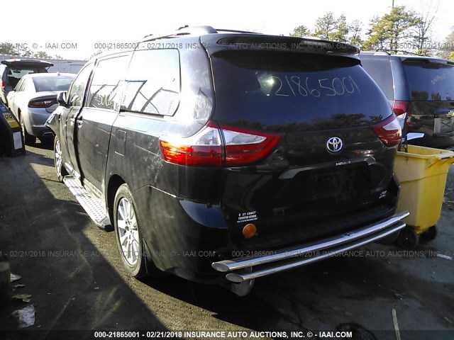 5TDDK3DC2GS143282 - 2016 TOYOTA SIENNA XLE/LIMITED BLACK photo 3