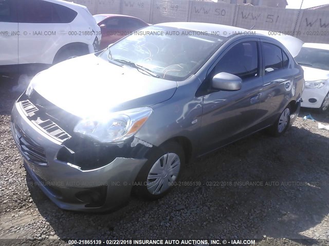 ML32F3FJ7HHF16402 - 2017 MITSUBISHI MIRAGE G4 ES ნაცრისფერი ფოტო 2