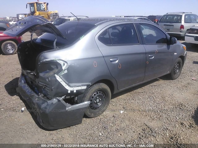 ML32F3FJ7HHF16402 - 2017 MITSUBISHI MIRAGE G4 ES ნაცრისფერი ფოტო 4