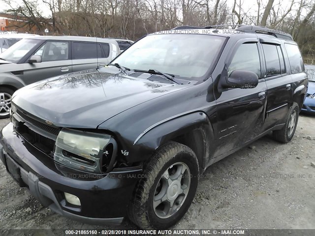 1GNET16P446209663 - 2004 CHEVROLET TRAILBLAZER EXT LS/EXT LT BLACK photo 2