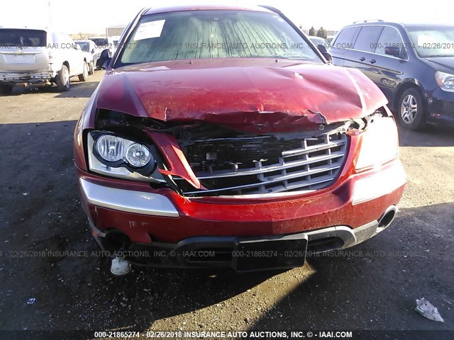 2C4GM68485R458041 - 2005 CHRYSLER PACIFICA TOURING RED photo 6