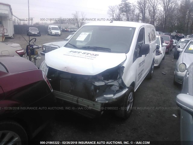 3N63M0ZN6FK700992 - 2015 CHEVROLET CITY EXPRESS LT WHITE photo 2