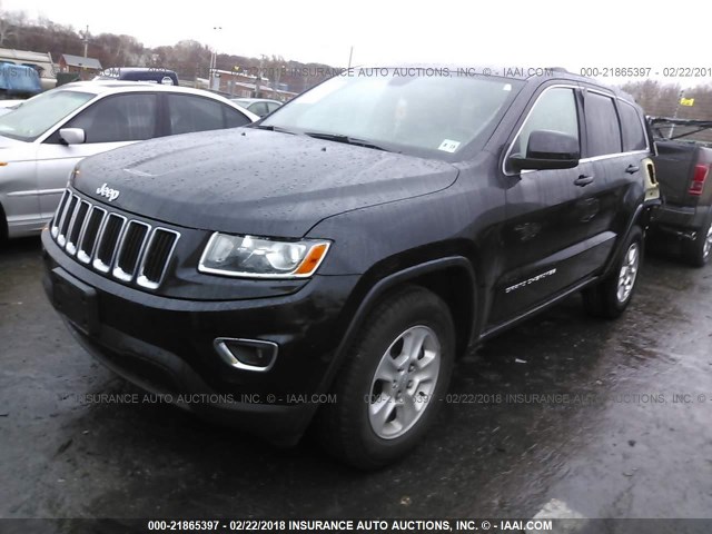 1C4RJFAG0EC534415 - 2014 JEEP GRAND CHEROKEE LAREDO BLACK photo 2