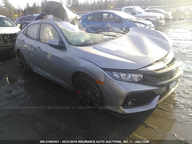 SHHFK7G41JU202143 - 2018 HONDA CIVIC SPORT SILVER photo 1