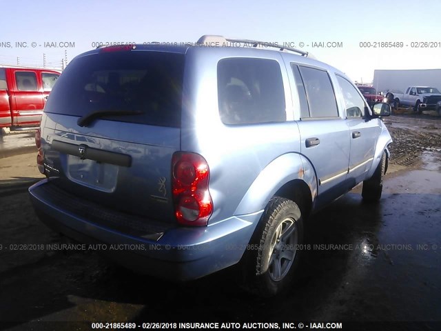 1D8HB48P97F583778 - 2007 DODGE DURANGO SLT Light Blue photo 4