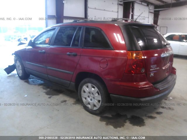 2A8GM48L28R654923 - 2008 CHRYSLER PACIFICA LX RED photo 3