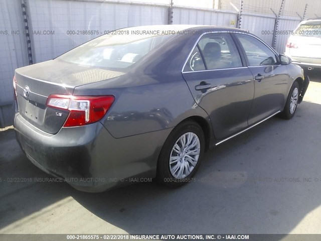 4T1BF1FK1CU061114 - 2012 TOYOTA CAMRY SE/LE/XLE GRAY photo 4