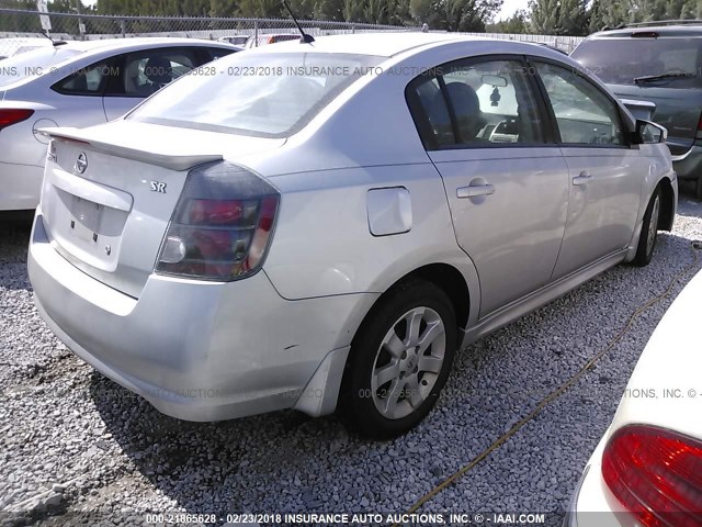 3N1AB6AP4CL702006 - 2012 NISSAN SENTRA 2.0/2.0S/SR/2.0SL SILVER photo 4