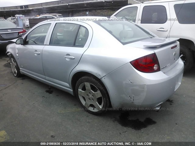 1G1AM55B467670403 - 2006 CHEVROLET COBALT SS SILVER photo 3