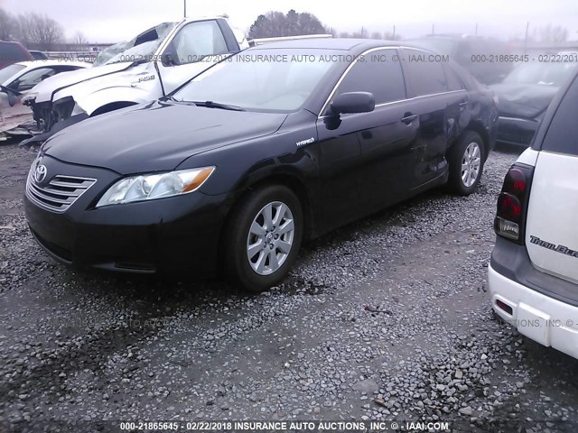 4T1BB46K39U078356 - 2009 TOYOTA CAMRY HYBRID BLACK photo 2