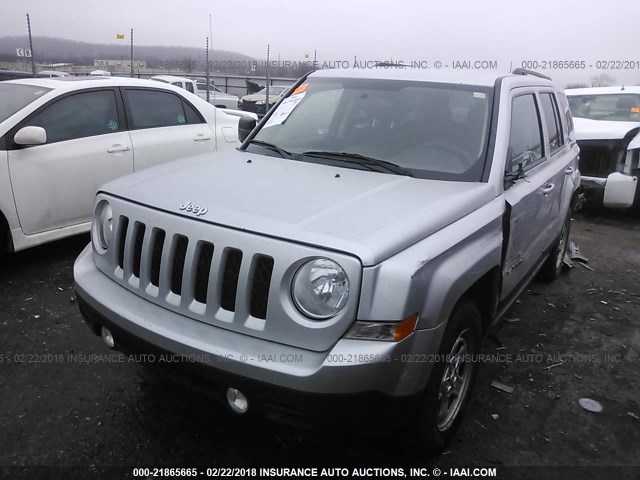 1C4NJRBB0DD263464 - 2013 JEEP PATRIOT SPORT SILVER photo 2