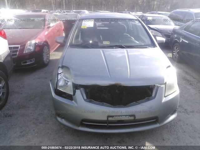 3N1AB6AP1AL612860 - 2010 NISSAN SENTRA 2.0/2.0S/SR/2.0SL GRAY photo 6