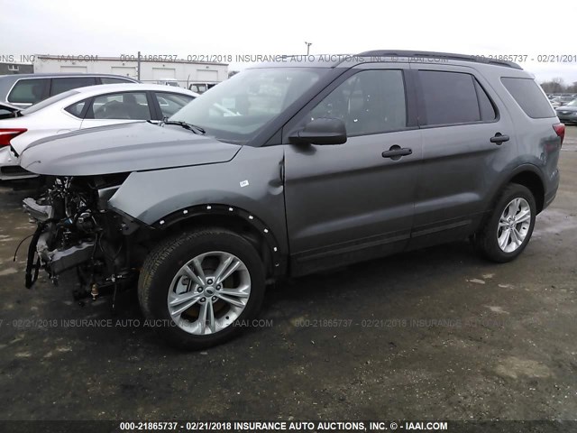1FM5K8AR8JGA57871 - 2018 FORD EXPLORER POLICE INTERCEPTOR GRAY photo 2