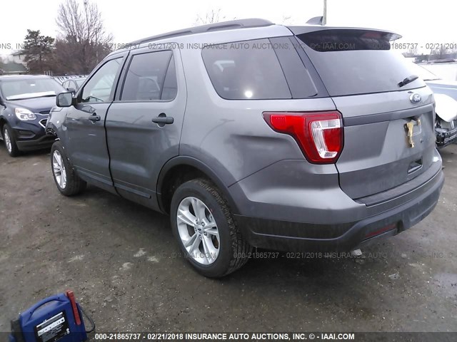 1FM5K8AR8JGA57871 - 2018 FORD EXPLORER POLICE INTERCEPTOR GRAY photo 3