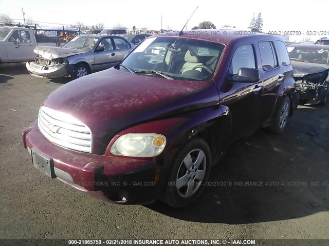 3GNDA13D27S609152 - 2007 CHEVROLET HHR LS MAROON photo 2