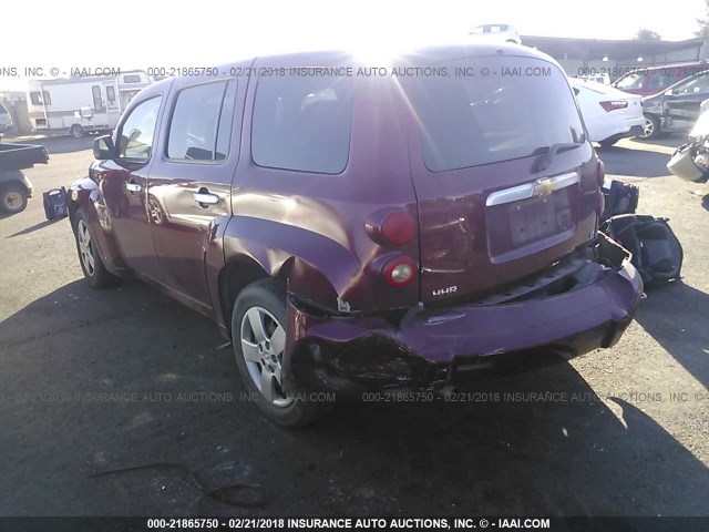 3GNDA13D27S609152 - 2007 CHEVROLET HHR LS MAROON photo 3