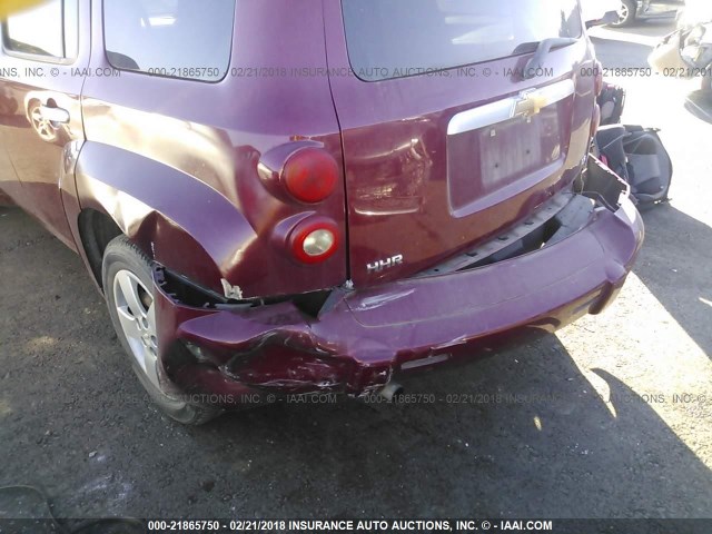 3GNDA13D27S609152 - 2007 CHEVROLET HHR LS MAROON photo 6