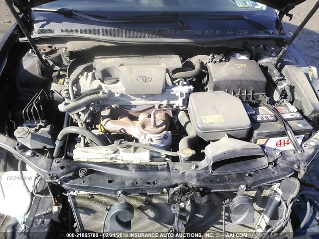 4T1BF1FK3CU109731 - 2012 TOYOTA CAMRY SE/LE/XLE BLACK photo 10